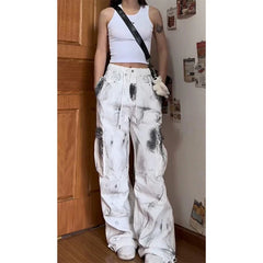 Y2K Women's White Cargo Jean