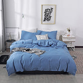 Solid Color Home King Queen Size Bedding Set Mirco Fiber Twin Full Duvet Cover Set Soft Skin Friendly Plain Quality Quilt Covers