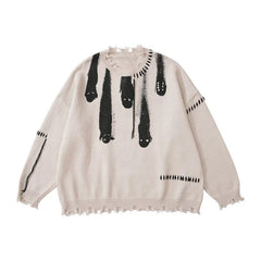Y2K Ghost Knitted Sweater