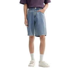 Retro Cropped Straight Denim Short