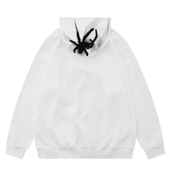Y2K Webbed Embroidery Hoodie