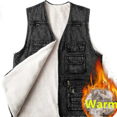 Denim Pocketed Vest