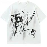 Y2K Angel Anime Girl Printed T-Shirt