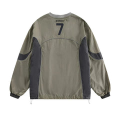 Retro Patchwork Oversized Sweatshirt