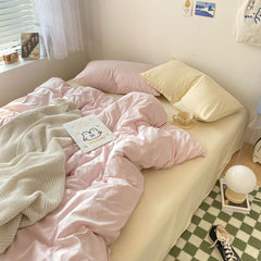 Queen Size Bed Sheets Set Nordic Cover Double Duvet Cover Bedclothes Bedding Set Bed Sheet Comforter Sets Duvet Cover
