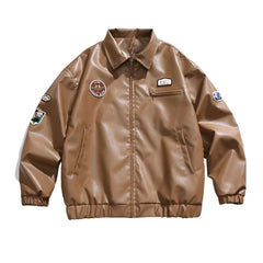 Motorcycle Varsity Leather Jacket