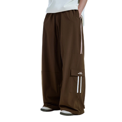 Retro Patchwork Wide-Leg Cargo Pants