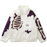 Skeleton Themed Fleece Jacket