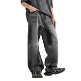 Trendy Washed Black Denim Jeans