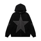 Star Graphic Patch Hoodies