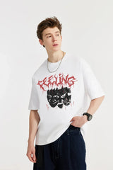 Gothic Facial Expression Graphic T-Shirt