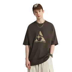 Gothic Textured Printed Oversized T-Shirt