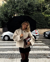 One Button Heavy Woolen Jacket