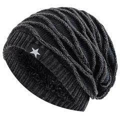 Fur-Lined Five-Point Beanie
