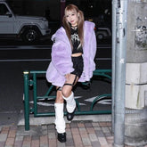 Faux Fur Women's Oversized Coat