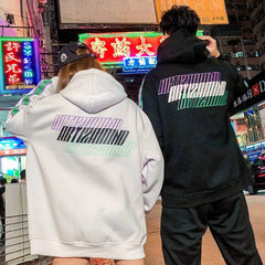 Glitch Font Printed Hoodie