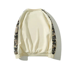 Cashew Flower Graphic Patch Sweater