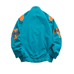 Embroid Racing Motorcycle Jacket