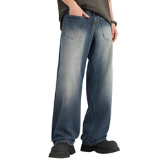 Retro Classic Washed Denim Jeans