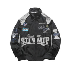 Embroid Racing Motorcycle Jacket