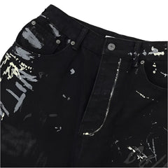Y2K Distressed Black Baggy Jeans
