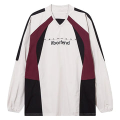 Y2K Color Block Patchwork Sweatshirt