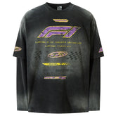 Vintage Grunge Racing Long Sleeve T-Shirt