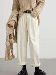 Casual Solid Wide Leg Pant