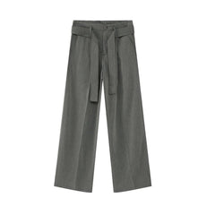 Casual Solid Pant With Ribbon