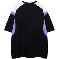 Patchwork Stripped Oversized T-Shirt