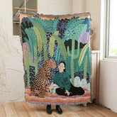 Rainforest Tiger Color Geometric Pattern Sofa Throw Blanket Abstract Decorative Hanging Tapestry Blankets Rug Home Decor