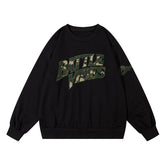 Camouflage Patch Embroidery Sweatshirt