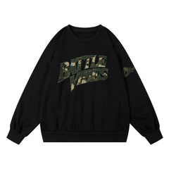 Camouflage Patch Embroidery Sweatshirt