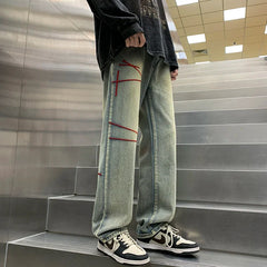 Y2k Baggy Straight Jeans
