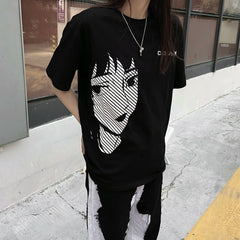 Y2K Anime Girl Oversized Women's T-Shirt