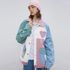 Heartwave Y2K Varsity Jacket