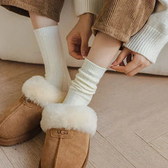 Cashmere Wool Solid Color Socks