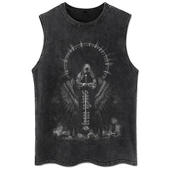 Retro Washed Holy Sword Judgment Vest