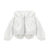 Sweet Bunny Ears Faux Fur Coat