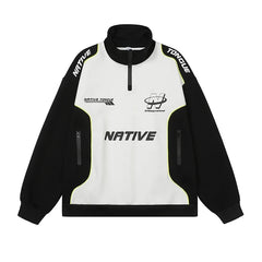 Racing Patchwork Oversize Sweatshirt