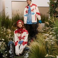 Oversized Leather Zip-up Jacket