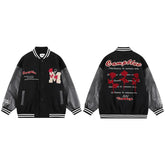 Harajuku Floral Rose Varsity Jacket