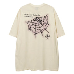 Gothic Spider Butterfly Graphics T-Shirt