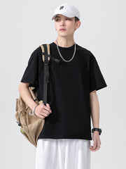 Casual Solid Cotton Oversized T-Shirt