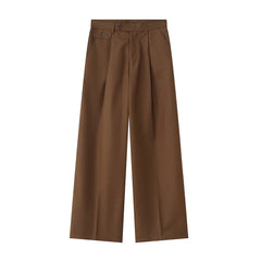 Solid Color Casual Loose Fit Pants