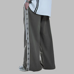 Retro Side Splicing Wide-Leg Pant