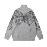 Luna Moth Zip-Up Heavy Sweater