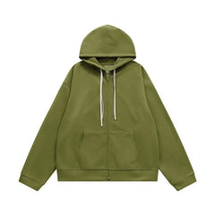 Double Zip Up Oversized Hoodies Jacket