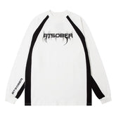 Stripped Letter Printed Sweatshirt