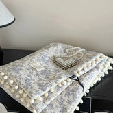 Fleece Blanket Light Luxury Ins Crepe Cotton Multi-functional Small Blanket Office Nap Blanket Shawl Cover Blanket
